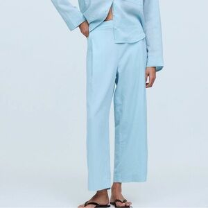 Madewell Light Blue Wide-Leg Pants